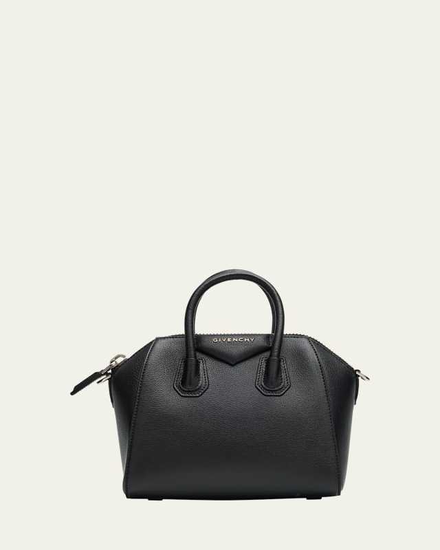 Antigona Mini Top Handle Bag in Grained Leather
